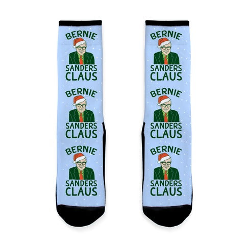 Bernie Sanders Claus Socks