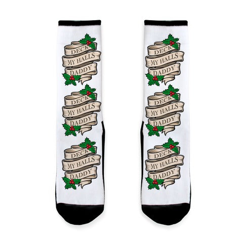Deck My Halls Daddy Socks