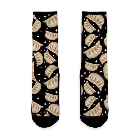 Dumplings Pattern Black Socks