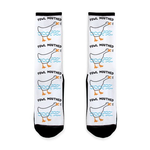 Fowl Mouthed Goose Socks