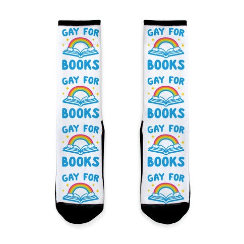 Gay For Books Socks