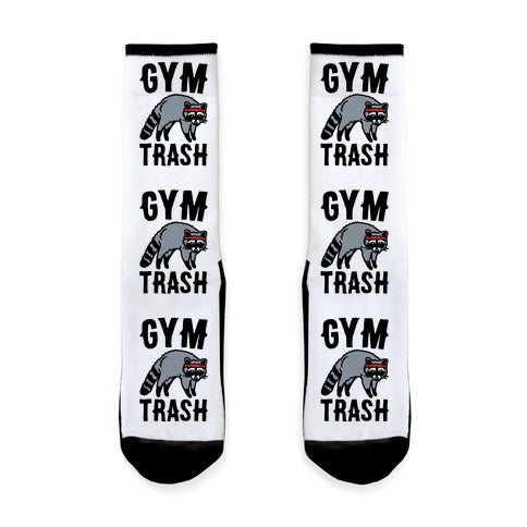 Gym Trash Raccoon Socks