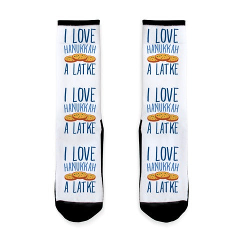 I Love Hanukkah A Latke Parody Socks