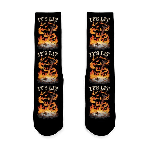 It's Lit Bonfire Socks