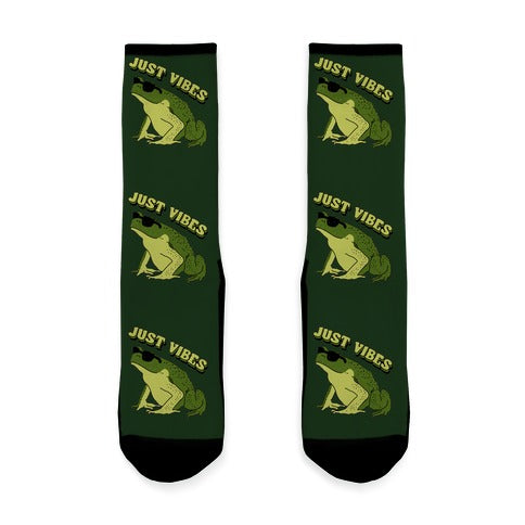 Just Vibes Frog Socks