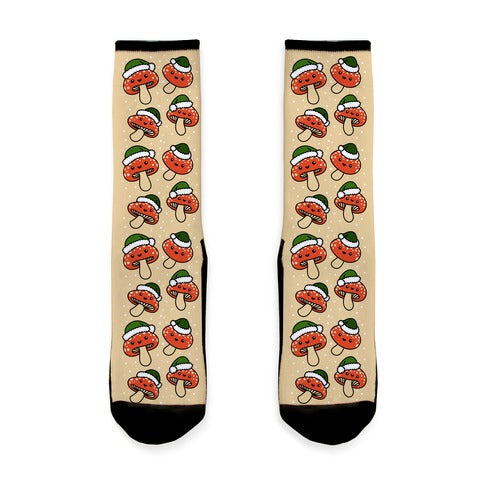 Merry Christmush Mushrooms Socks