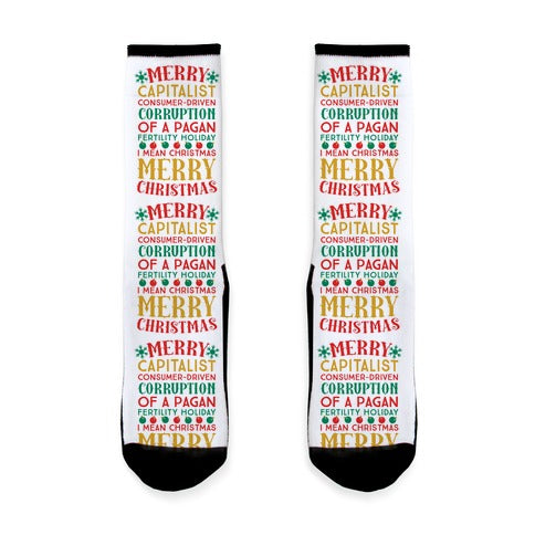 Merry Corruption Of A Pagan Holiday, I Mean Christmas Socks