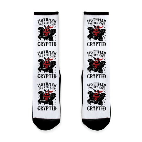 Mothman The Red Eyed Cryptid Socks