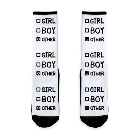 Non-Binary Checklist Socks