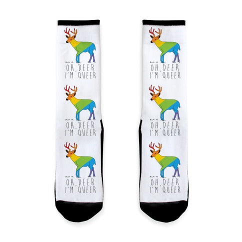 Oh Deer I'm Queer Socks