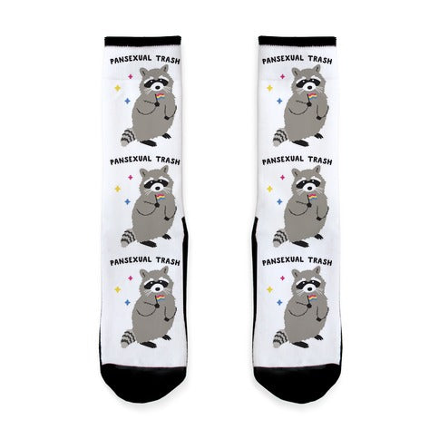 Pansexual Trash Raccoon Socks