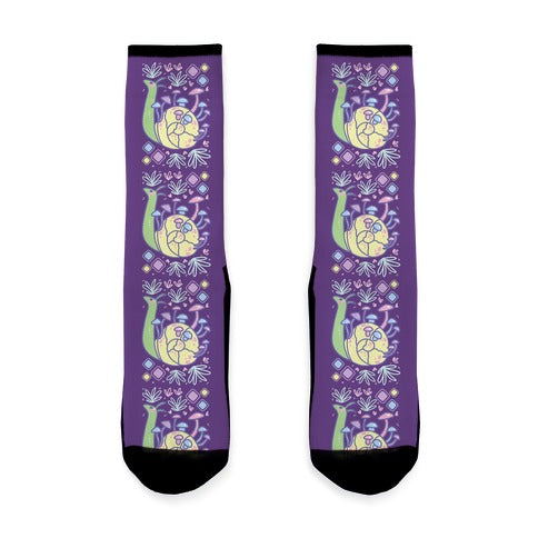 Pastel Mushroom Snail Socks