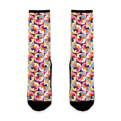 Penis Tile Pattern Socks