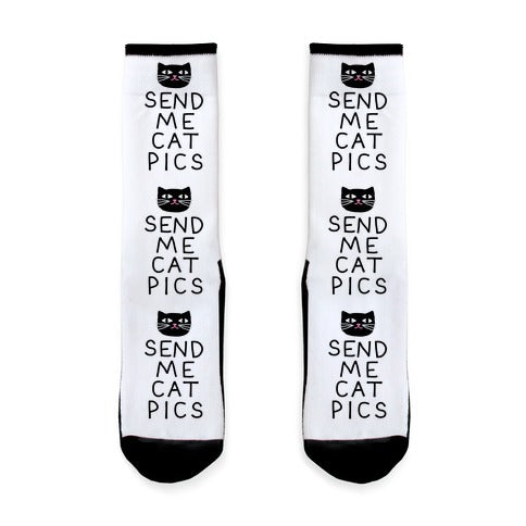 Send Me Cat Pics Socks
