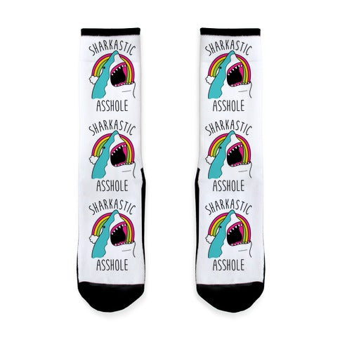 Sharkastic Asshole Socks