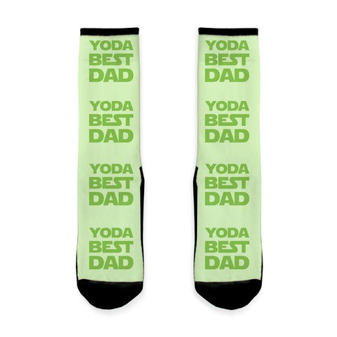Yoda Best Dad Parody Socks