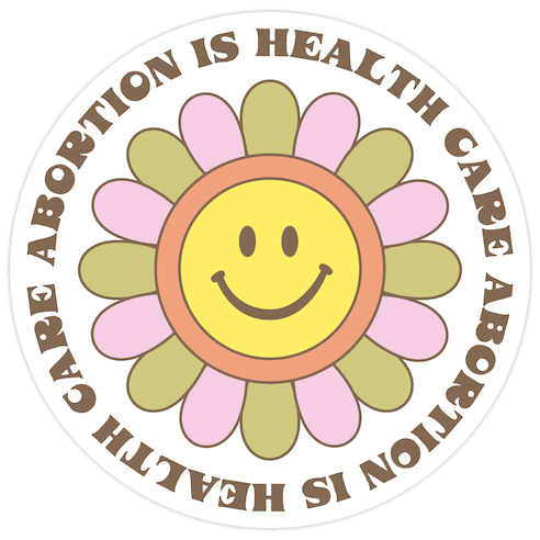 Abortion is Health Care Retro Die Cut Sticker