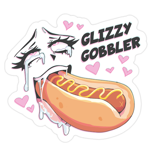 Ahegao Glizzy Gobbler Die Cut Sticker