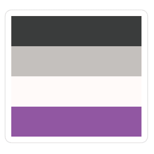 Asexual Pride Flag Die Cut Sticker