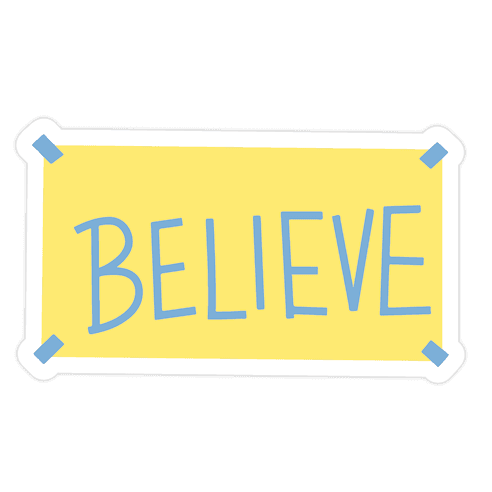 Believe Locker Room Poster Die Cut Sticker