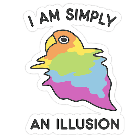 Bird Illusion Die Cut Sticker