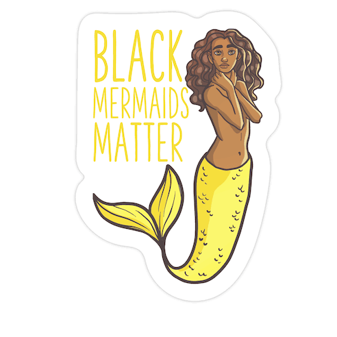 Black Mermaids Matter Die Cut Sticker