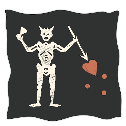 Blackbeard Flag Die Cut Sticker