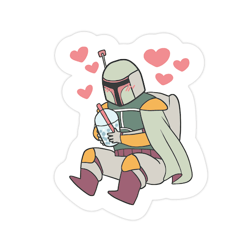 Boba Fett Tea Die Cut Sticker