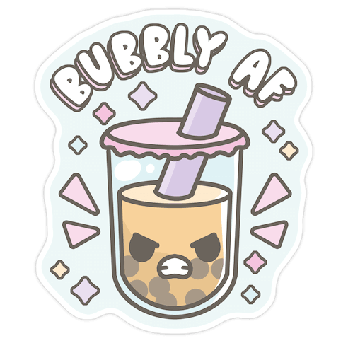 Bubbly Af Boba Die Cut Sticker