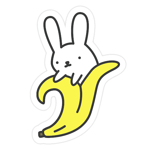 Bunny Banna Die Cut Sticker
