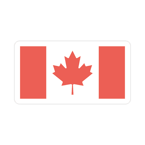 Canadian Flag Die Cut Sticker