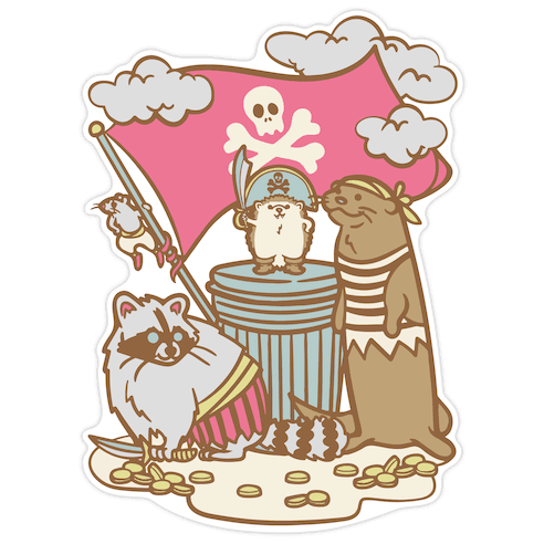 Captain Hedgie's Salty Crew Die Cut Sticker