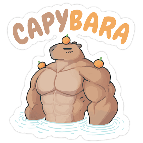 CapyBARA Die Cut Sticker
