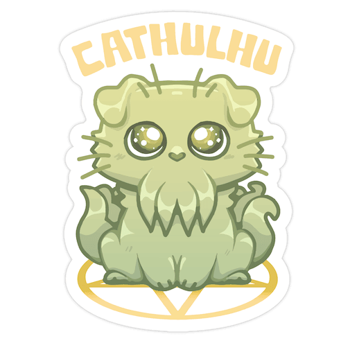Cathulhu Die Cut Sticker