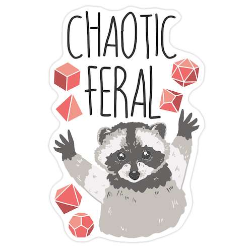 Chaotic Feral Die Cut Sticker