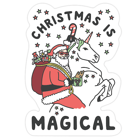 CHRISTMAS IS MAGICAL Die Cut Sticker