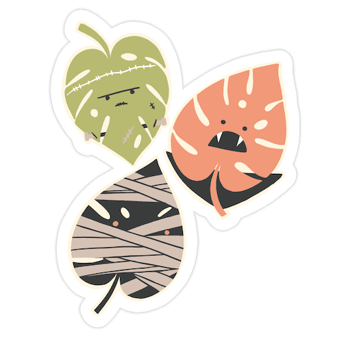Classic Monstera Monsters Die Cut Sticker