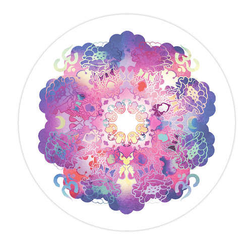 Colorful Yoga Die Cut Sticker