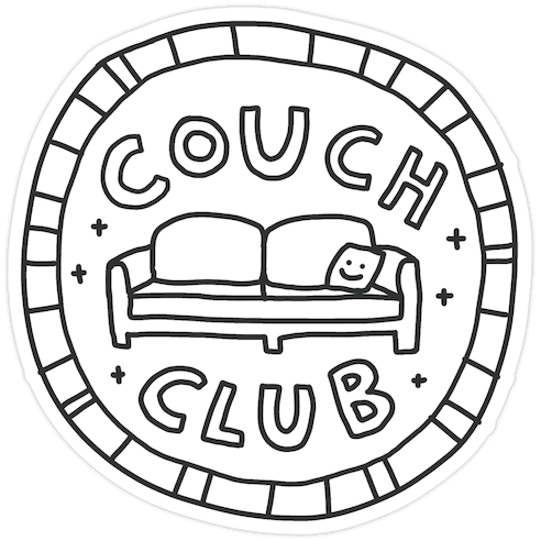 Couch Club Membership Badge Die Cut Sticker