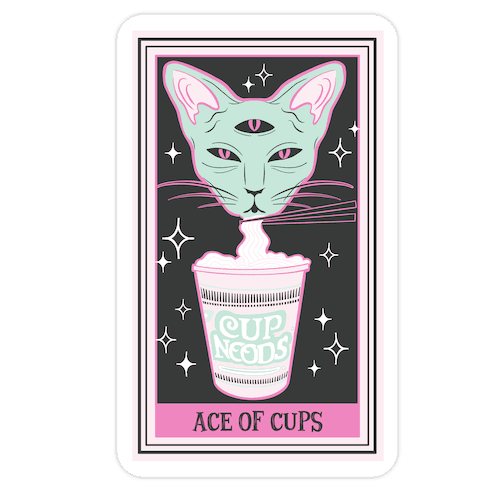 Creepy Cute Tarots: Ace of Cups Die Cut Sticker