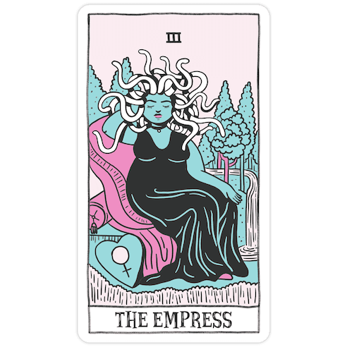 Creepy Cute Tarots: The Empress Medusa Die Cut Sticker