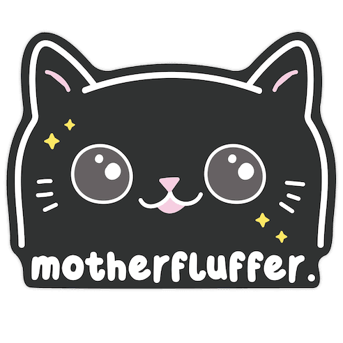 Cuss Cat Motherfluffer Die Cut Sticker