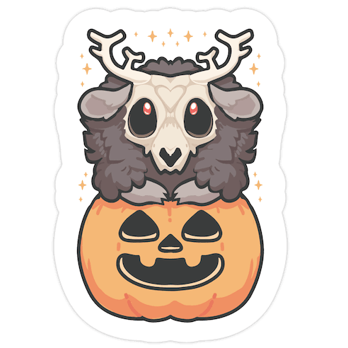 Cute Halloween Wendigo Die Cut Sticker