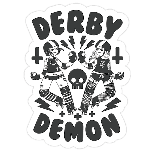 Derby Demon Die Cut Sticker