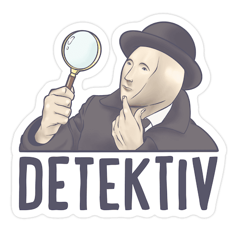 Detektiv Parody Die Cut Sticker