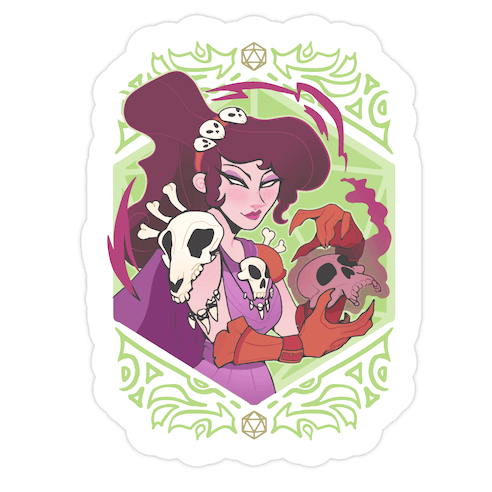 DnD Princesses Meg Necromancer Die Cut Sticker