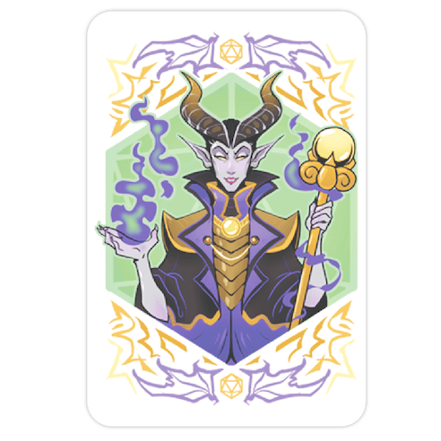 DND princesses: Tiefling Maleficent Die Cut Sticker