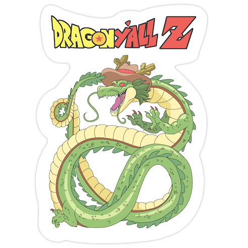 Dragon Y'all Z Die Cut Sticker