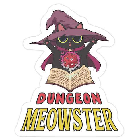 Dungeon Meowster Die Cut Sticker