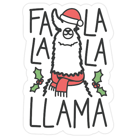 Falalala Llama Die Cut Sticker